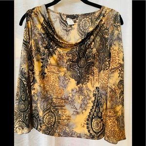 ~SALE~ CATTY UNIQUE GOLD BROWN TOP SIZE M